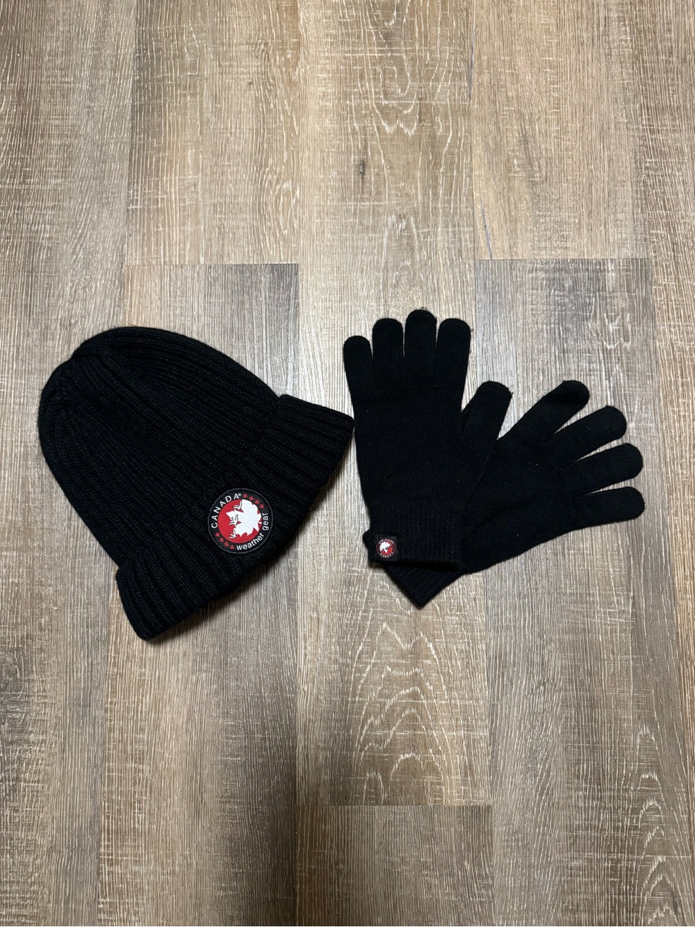 Canada Weather Gear Knit Beanie with Matching Gloves